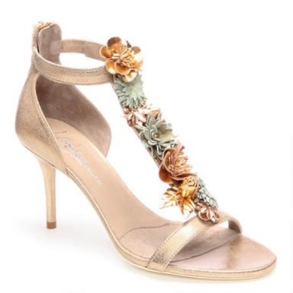 Donald J Pliner Signature Wedding Bride Blush Distress Metalic shoes 6 1/2 B
